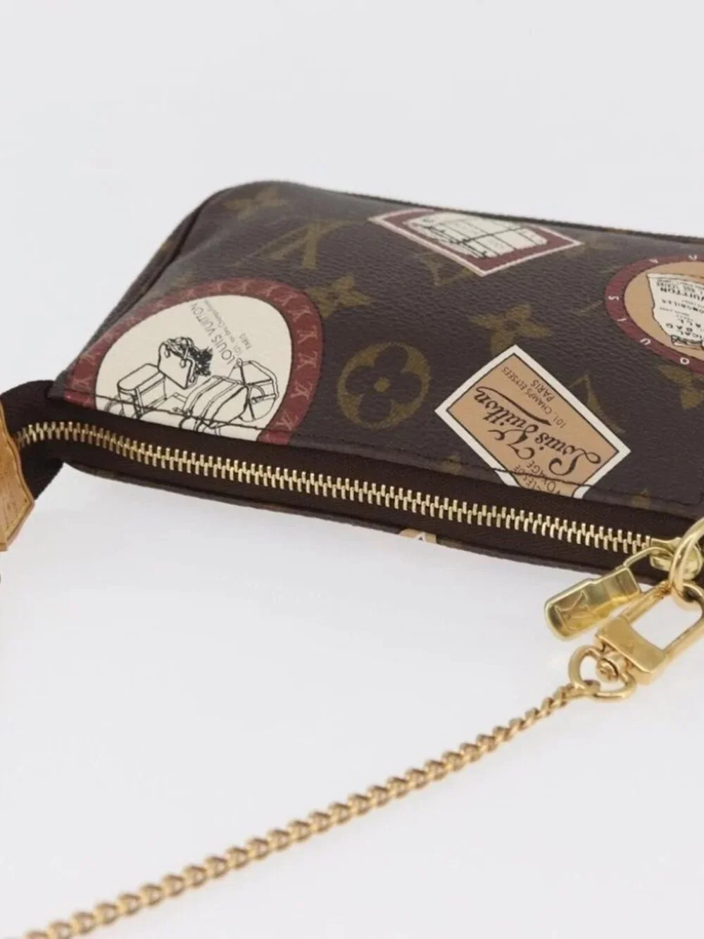 LOUIS VUITTON Monogram Patch Mini Pochette Accessoires Pouch M95804 Auth 181966V